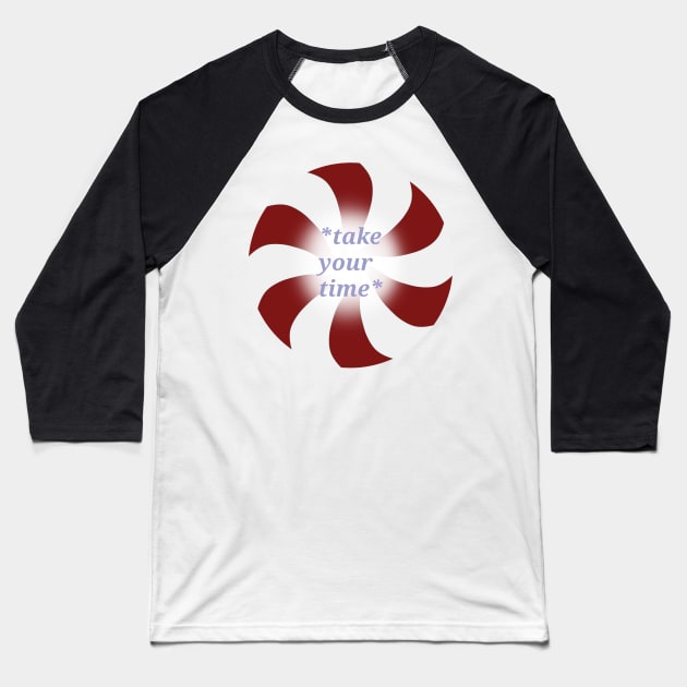 Spiral Clock - Red Candy Baseball T-Shirt by mizaarte